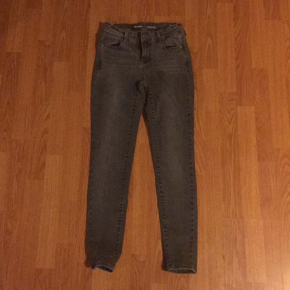 Size 2, mid rise, dark grey jeans from oldnavy